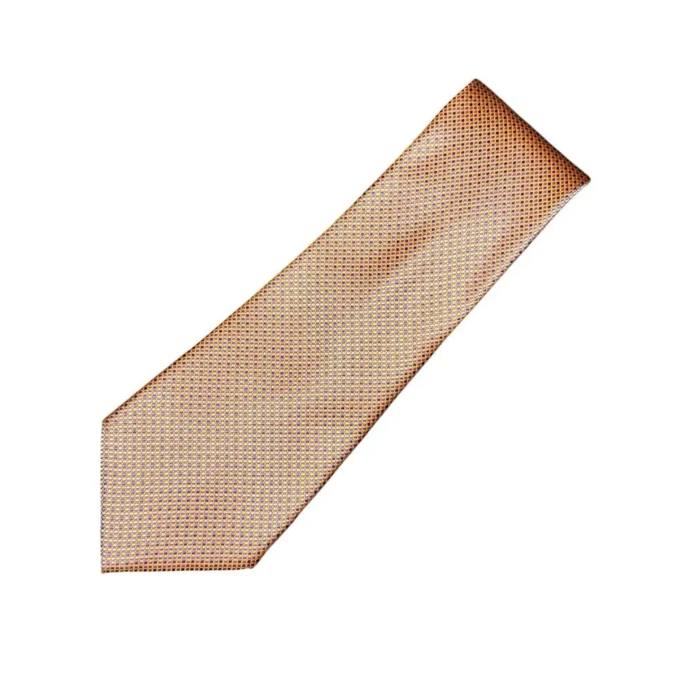 Joseph Abboud Silk Tie Men Orange Blue Geometric Diamond Woven Textured NWT